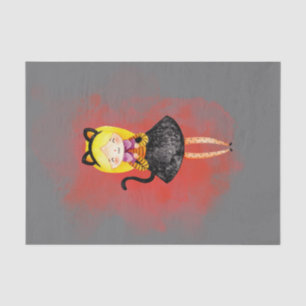 Stellalunarts Niedlich Girl Halloween Cat Seidenpapier