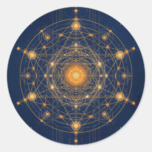 Stellar-Ausrichtung: Die Geometrie des inneren Lic Runder Aufkleber