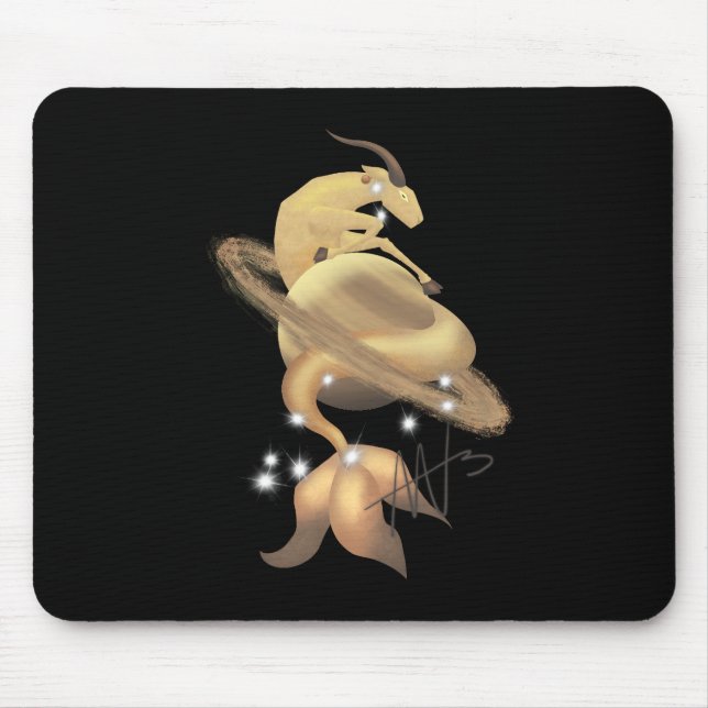 Stellar Capricorn Saturn Zodiac Mousepad (Vorne)