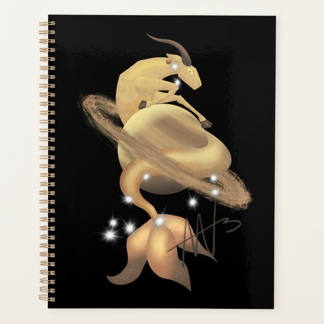 Stellar Capricorn Saturn Zodiac Planer (Vorderseite)