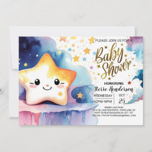 Stellar Cosmic Journey Baby Dusche Einladung