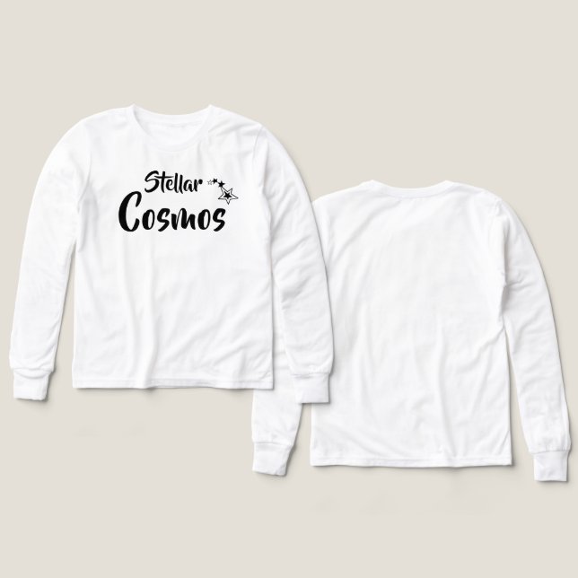 Stellar Cosmos Girls' T-Shirt (Design Vorderseite & Rückseite)