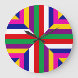 Stellar Cross-Section - Green/Red - Balanced Große Wanduhr