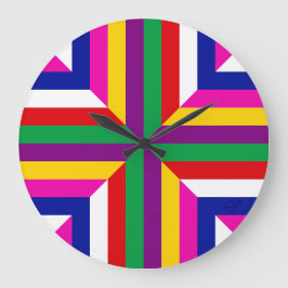 Stellar Cross-Section - Purple/Green - Balanced  Große Wanduhr