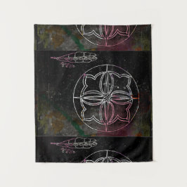 Stellar Drapery: Rad der Zeit Wandteppich