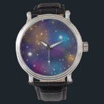 Stellar Galaxy Print Watch Armbanduhr<br><div class="desc">Galaxy inspiriertes Design erstellt in Adobe Illustrator und Fotoshop.</div>