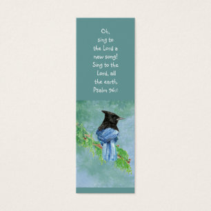 Stellar Jay Oiseau Écriture Bible Signet