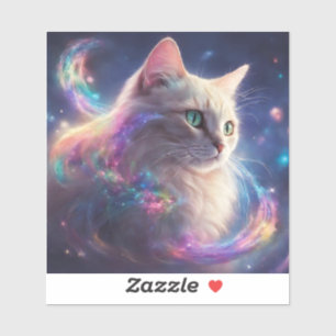 Stellar Kitty - kosmische Katzenkunst Aufkleber