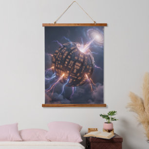 Stellar Path – Journey Through the Universe´4 Wandteppich Mit Holzrahmen