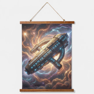 Stellar Path – Journey Through the Universe´5 Wandteppich Mit Holzrahmen