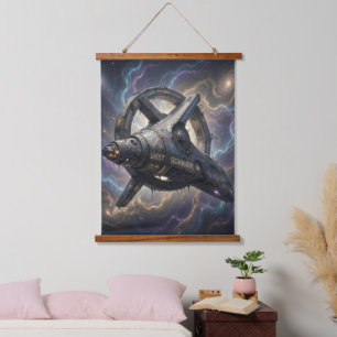 Stellar Path – Journey Through the Universe´7 Wandteppich Mit Holzrahmen