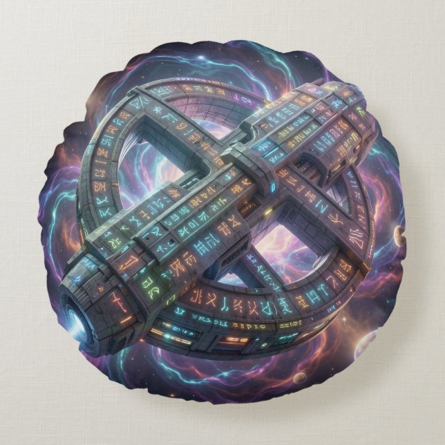 Stellar Path – Journey Through the Universe´8 Rundes Kissen (Vorderseite)