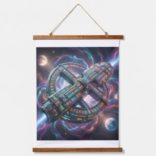 Stellar Path – Journey Through the Universe´8 Wandteppich Mit Holzrahmen