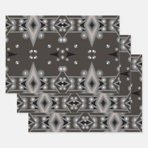 Stellar Performance Modernes Abstraktes Kunstdesig Geschenkpapier Set