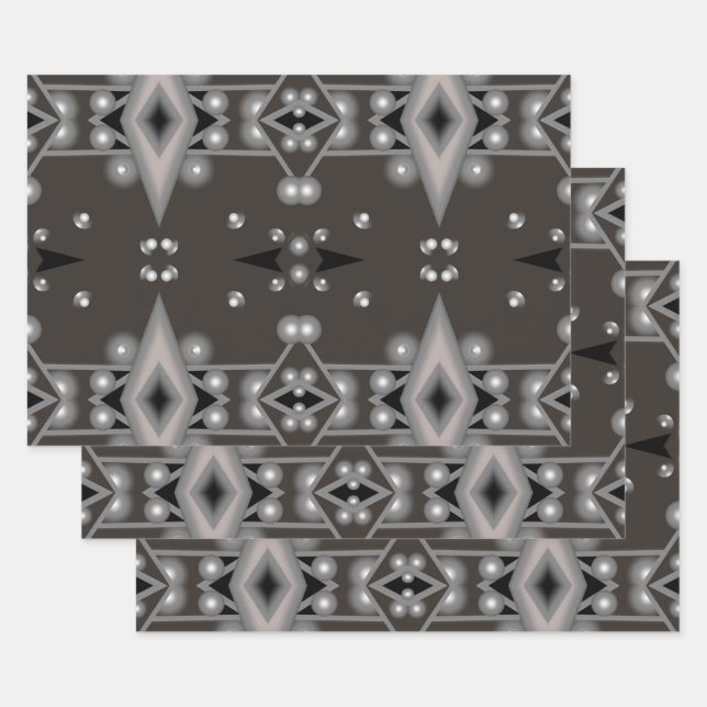 Stellar Performance Modernes Abstraktes Kunstdesig Geschenkpapier Set (Set)