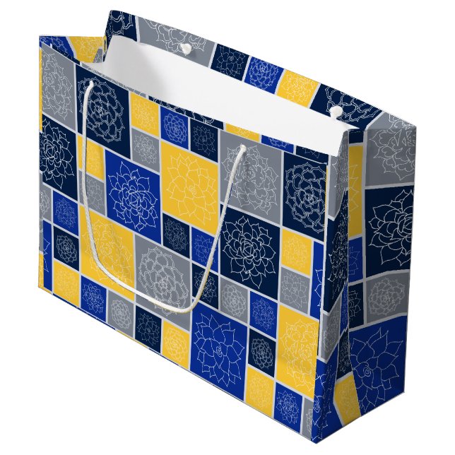 Stellar Succulents Große Geschenktüte (Vorderseite Schrägansicht)