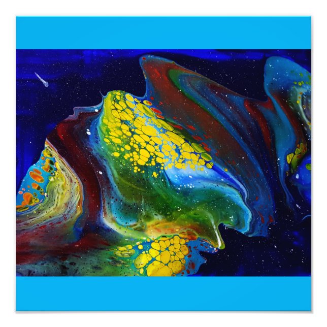 Stellar Wave (Acrylmalerei) Fotodruck (Vorne)