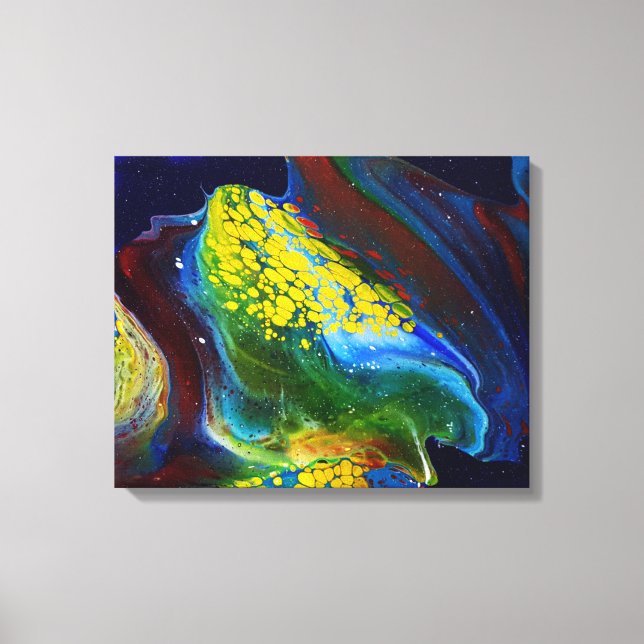 Stellar Wave (Acrylmalerei) Leinwanddruck (Vorderseite)
