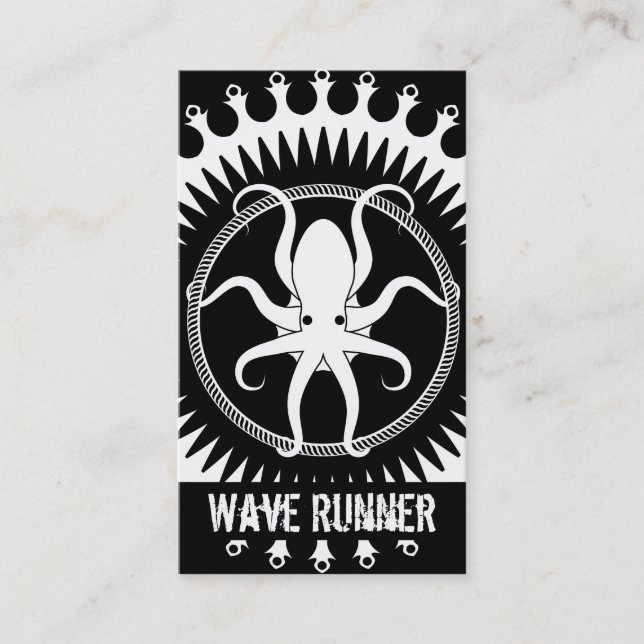 StellaRoot Krake Cracken Muster Visitenkarte (Vorderseite)