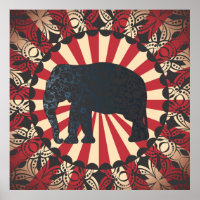 StellaRoot Vintag Circus Elephant Free Mandarin