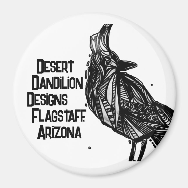 Stellar's Jay Magnet par Desert Dandilion Designs (Devant)