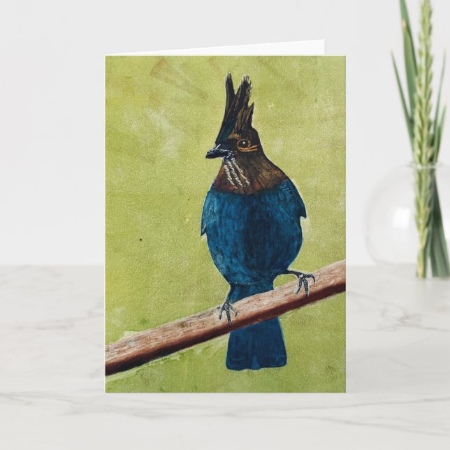Stellar's Jay NOTIZKARTE (Vorderseite)