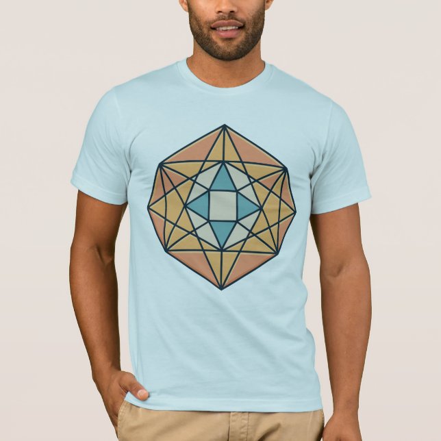 Stellarsymmetrie in sakraler geometrischer Form T-Shirt (Vorderseite)