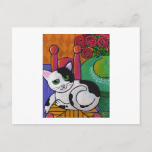 Stelle die Katze fest Postkarte