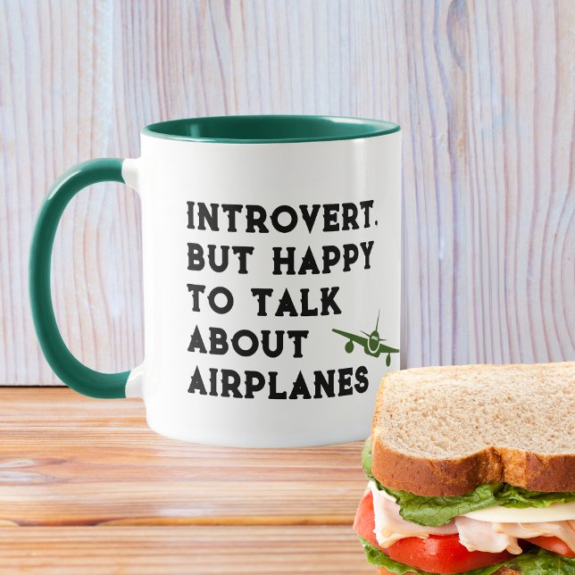 stellen, aber glücklich, über Flugzeuge zu spreche Tasse (Von Creator hochgeladen)