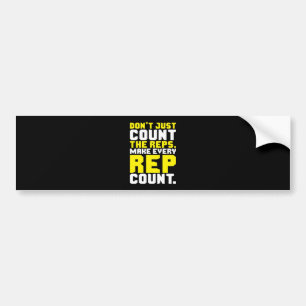 Stellen Sie alle Rep Count - Workout Motivierend Autoaufkleber