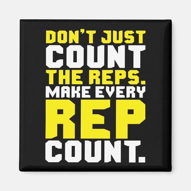 Stellen Sie alle Rep Count - Workout Motivierend Magnet (Vorne)