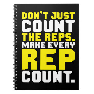Stellen Sie alle Rep Count - Workout Motivierend Notizblock