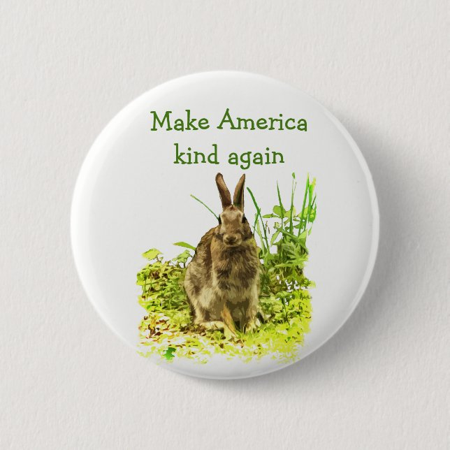 Stellen Sie Amerika-Arten-wieder niedlichen Button (Vorderseite)