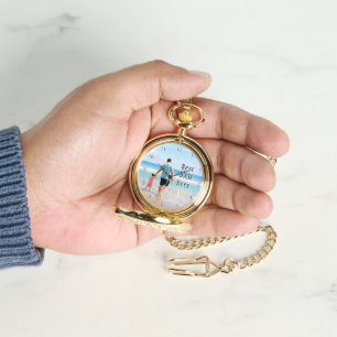 Stellen Sie das Geschenk Ihres Vaters Foto mit Tex Armbanduhr