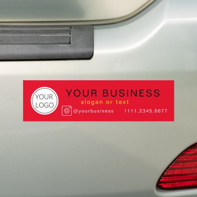 Stellen Sie das Logo für Ihren Firmennamen in Rot  Autoaufkleber (Auf Auto)