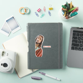 Stellen Sie den strahlenden Jesus auf weißem Hinte Aufkleber