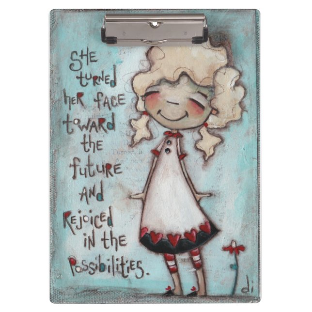 Stellen Sie die Zukunft - Klemmbrett gegenüber (Vorderseite)