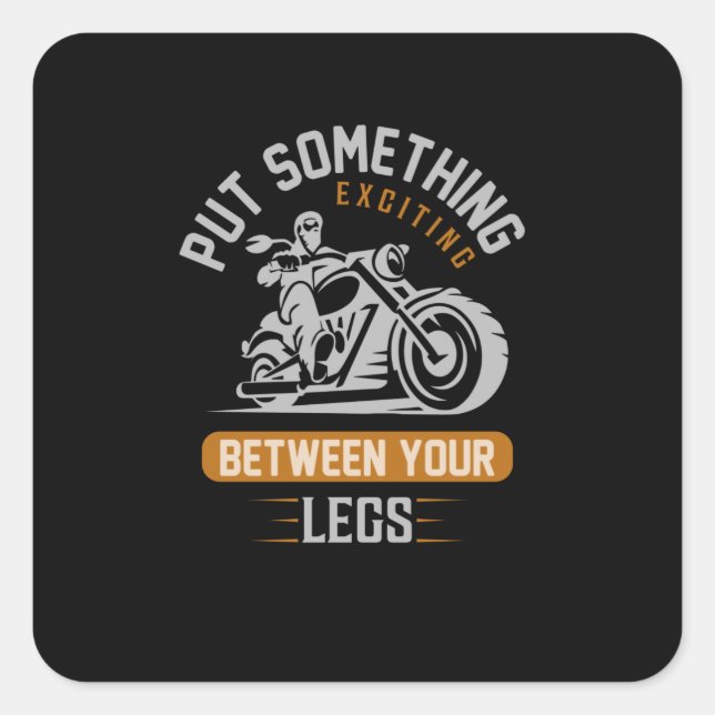 Stellen Sie etwas spannendes zwischen Ihren Legs M Quadratischer Aufkleber (Vorderseite)