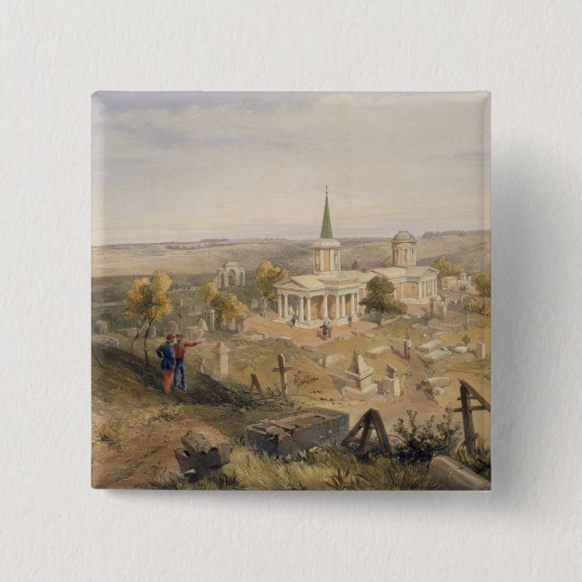 Stellen Sie Friedhof und Kirche, Platte 'vom Se Button (Vorderseite)
