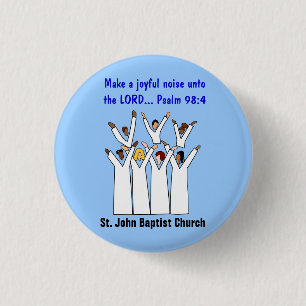 Stellen Sie frohen Geräusche christlichen Knopf Button