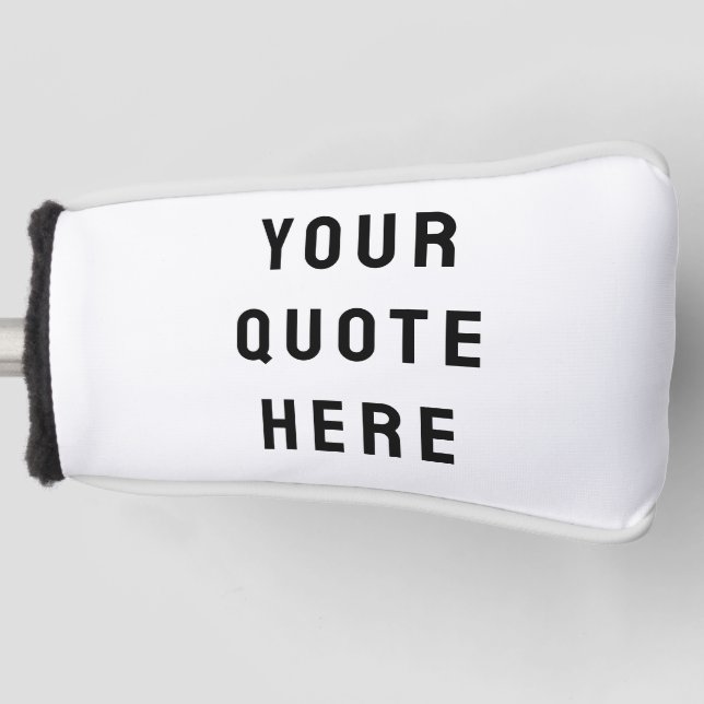 Stellen Sie Ihr Angebot hier Personalisierten Text Golf Headcover (Vorderseite)