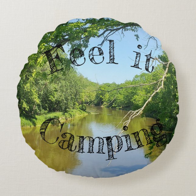 Stellen Sie Ihr Camping personalisiertes Kissen ei (Vorderseite)