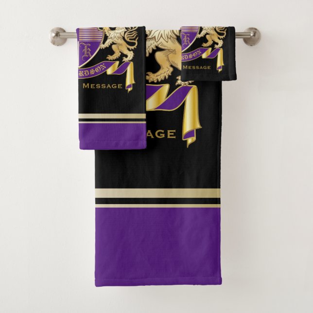 Stellen Sie Ihr eigenes Wappen Badhandtuch Set (Insitu)