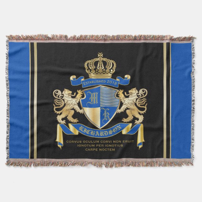 Stellen Sie Ihr eigenes Wappen blaues Decke (Vorderseite)