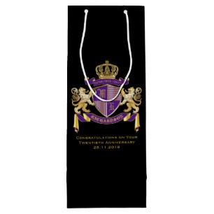 Stellen Sie Ihr eigenes Wappen Geschenktüte Für Weinflaschen