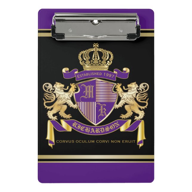 Stellen Sie Ihr eigenes Wappen Mini Klemmbrett (Vorderseite)