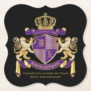 Stellen Sie Ihr eigenes Wappen Untersetzer