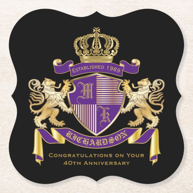 Stellen Sie Ihr eigenes Wappen Untersetzer (Vorderseite)