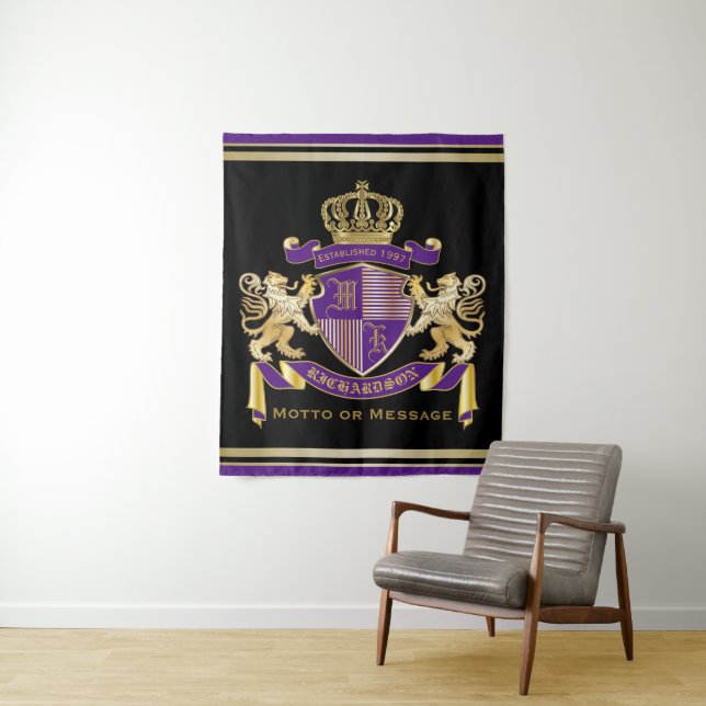 Stellen Sie Ihr eigenes Wappen Wandteppich (Beispiel)