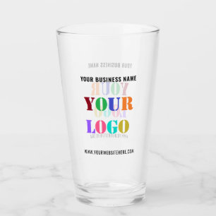 Stellen Sie Ihr Firmenlogo und Text-Business-Glass Glas